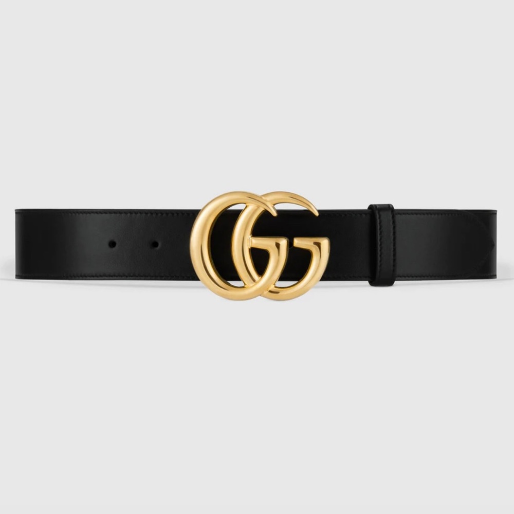 wide leather Gucci belt